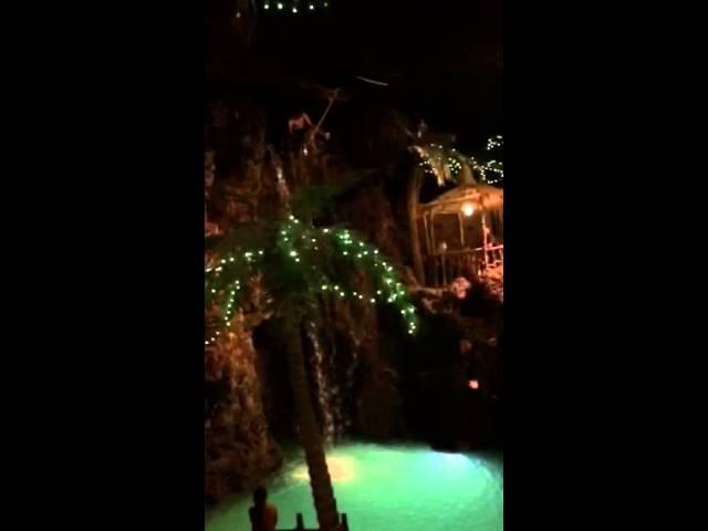 Slow motion cliff diving at Casa Bonita