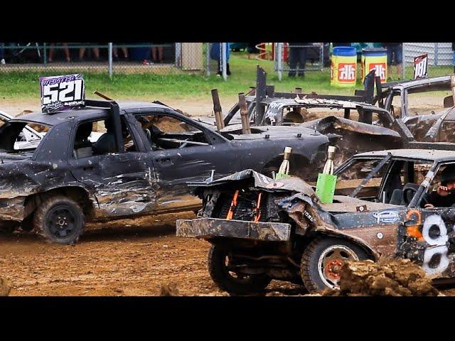 Billy Bash 2024 5K to Win Straight Stock V8 Feature Demolition Derby