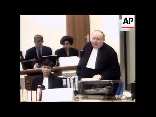 Holland - War Crimes Trial Opens