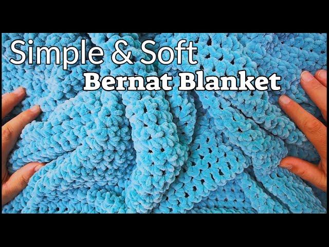 Crochet this SUPER EASY Bernat Blanket!