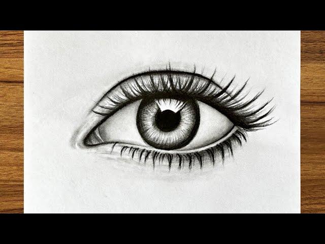 How to draw a realistic drawing || Easiest eye drawing tutorial || Easy drawings step by step