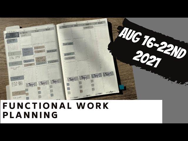 Weekly FUNCTIONAL WORK planning PROCESS and gtd setup Wk 33 | PlantheGrind