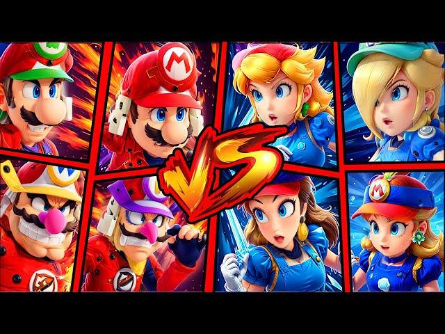 [  BOY VS GIRL ]  MARIO, LUIGI, WARIO, WALUIGI VS PEACH, ROSALINA, DAISY, PAULINE