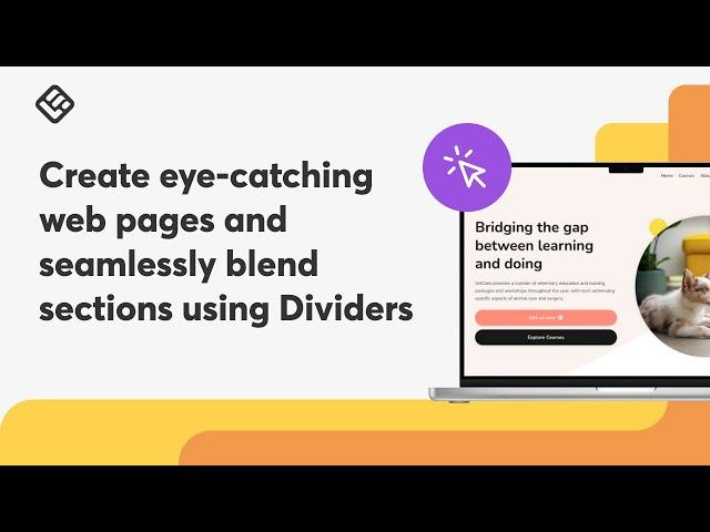 [New Website Builder] Create eye-catching web pages and seamlessly blend sections using Dividers