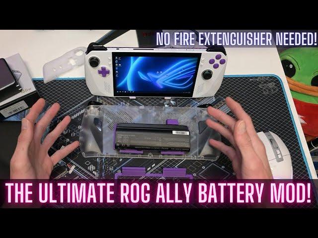 Rog Ally 3+ Hour Battery Mod? The Ultimate Battery Options - 3hrs+ aaa titles @ 25w #rogally