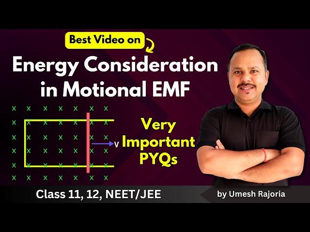 5. Energy Consideration in Motional EMF | Lenz's law | Electromagnetic Induction | 12th Physics