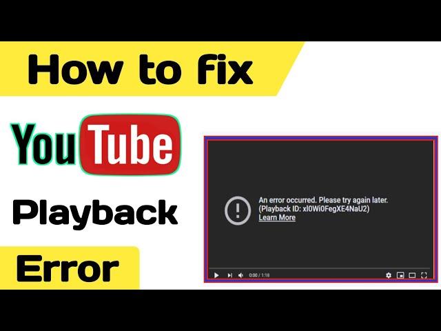 How to fix an error occurred please try again later playback id youtube || Youtube playback id error