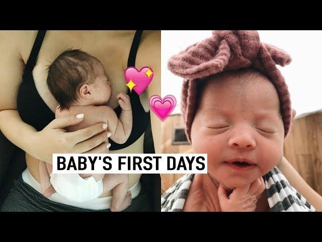 DAY IN THE LIFE WITH A NEWBORN AND A TODDLER VLOG! | BABY'S FIRST DAYS HOME