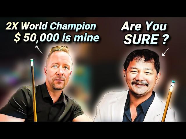 Very Confident PLAYER Thinks He CAN Dominate The Great EFREN REYES