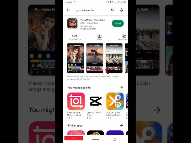 Video Maker - Video.Guru App Download | Play Store | Best Video Editing App | #shorts