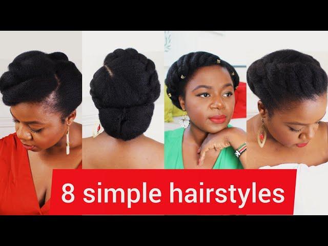 8 Simple and Easy Natural Hairstyles on Natural Hair