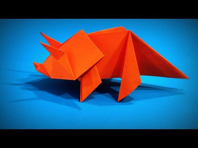 Origami Dinosaur | How to Make a Paper Dinosaur Triceratops DIY | Easy Origami ART | Paper Crafts