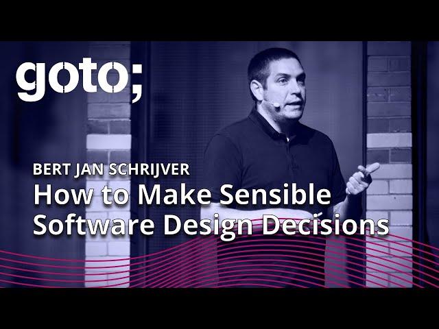 Generic or Specific? Making Sensible Software Design Decisions • Bert Jan Schrijver • GOTO 2023