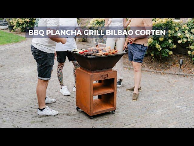 RJRoyal Living BBQ Plancha Grill Bilbao Corten