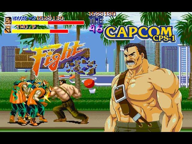 Final Fight Hardest-Mike Haggar No Weapons No Death ALL