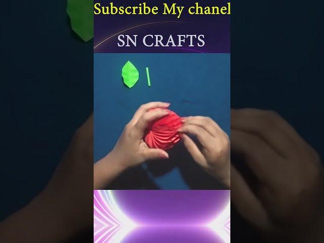 DIY PAPER APPLE  Easy kids craft ideas Apple 3D  SN Crafts