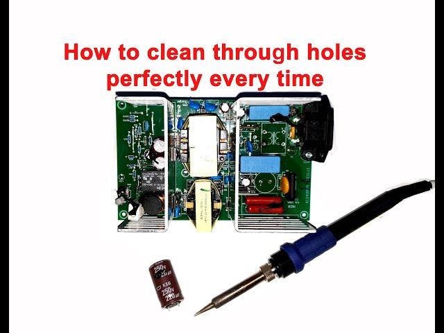 Desoldering through holes, and clearing them perfectly.