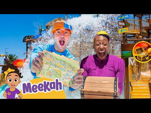 Water Park Treasure Hunt With Blippi and Meekah | Educational Videos for Kids | Kids TV