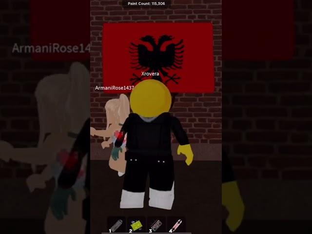 Drawing Albania  Flag and coming back 5 mins later OMG!  #roblox #albania