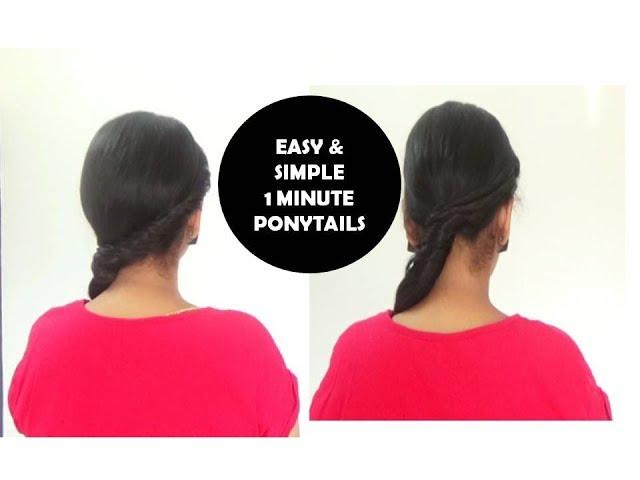 ONE MINUTE PONYTAILS | Hairstyle tutorial |StarNaturalBeauties