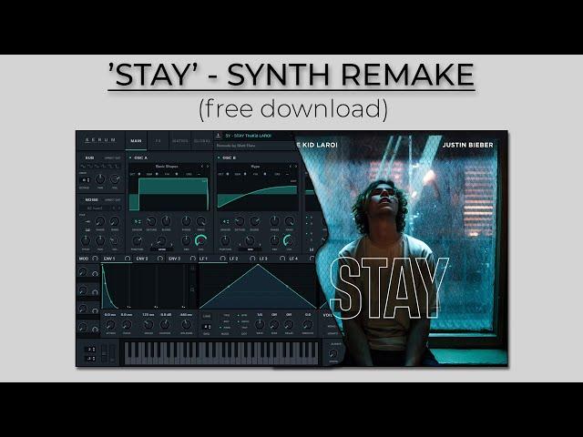 Serum Tutorial | Synth from STAY - The Kid LAROI