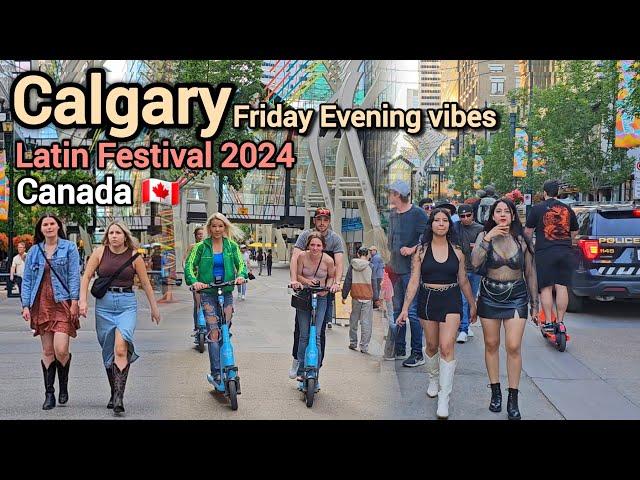 Calgary Downtown in Summer 2024 | Latin Festival on Friday #canada #calgary #Alberta