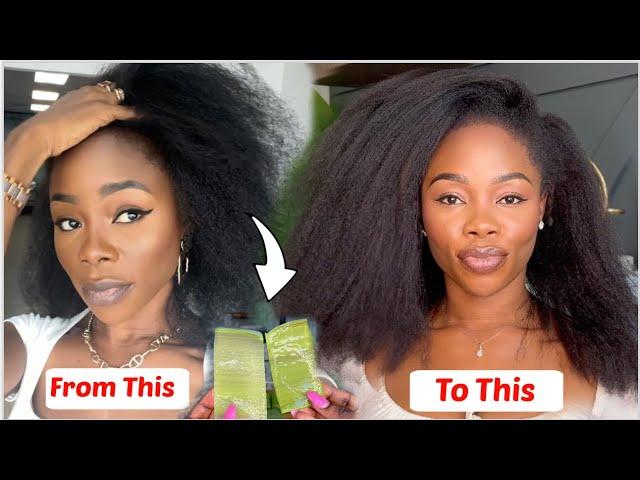 2 Ways i use Aloe Vera to get my hair from dry and brutal to thick, healthy N long. shocking results