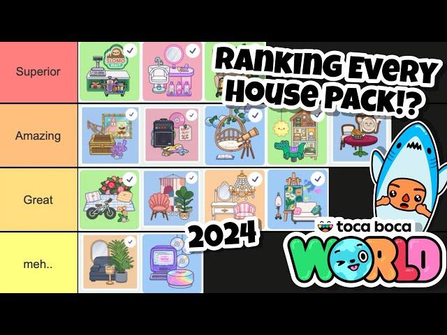 Ranking every Home Designer Pack in Toca Boca World!? | 2024