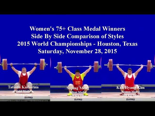Women's 75+ Kg Class Medal Winners, Side By Side, 2015 World Championships, Houston
