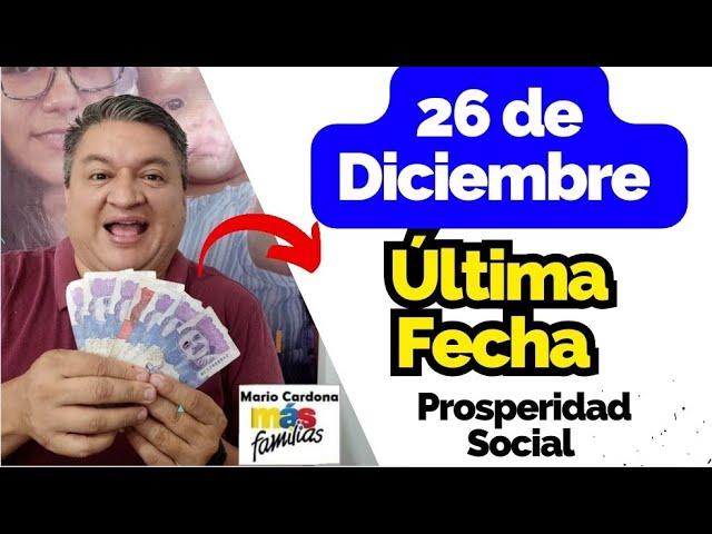  26 de DICIEMBRE/2024, BENEFICIARIOS De RENTA CIUDADANA, ULTIMA FECHA PARA COBRO. 