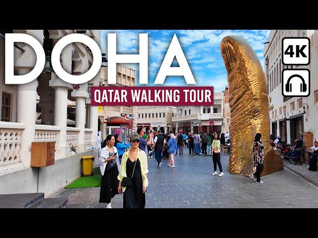 DOHA, Qatar  4K Walking Tour: Souq Waqif & Downtown