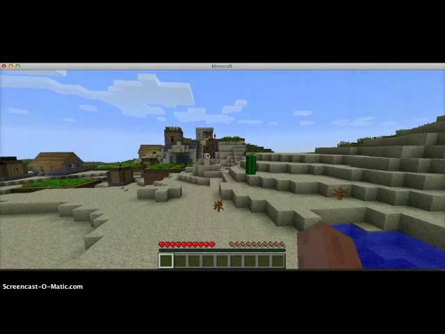 Minecraft seed with Village and Villagers