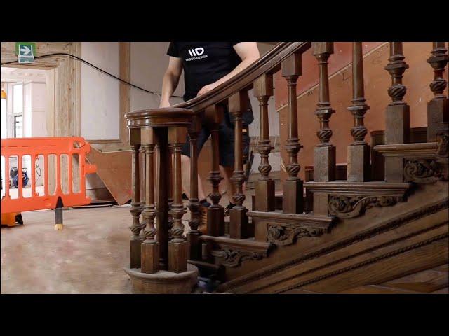 Restoration a 100 year old staircase. Woodworking.