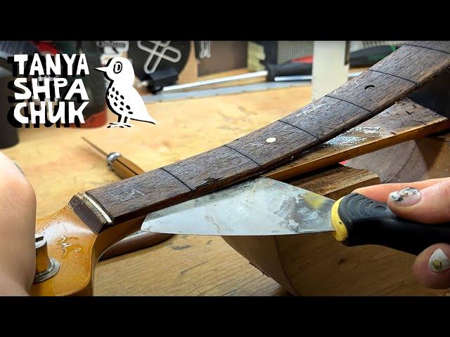 Extremely hard and difficult neck repair of Fender Jazz Bass