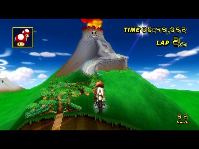 [MKW TAS] GCN DK Mountain(No-Shortcut) - 2:00.919