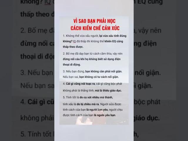 học cách kiềm chế cảm xúc #baihoccuocsong