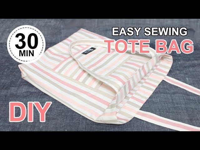 DIY Easy Sewing Tote Bag in 30 minutes | how to make s simple tote bag #sewingtimes