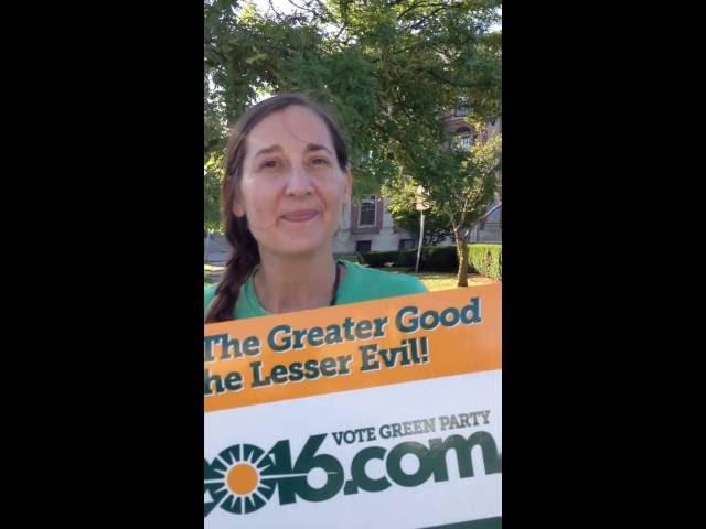 Jamie Guerin at Jill Stein stoundout in Worcester Ma to Open the Debates