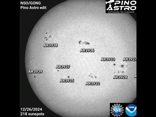 Daily Sunspots: December 26, 2024 #sun 12/26/24 #PinoAstro