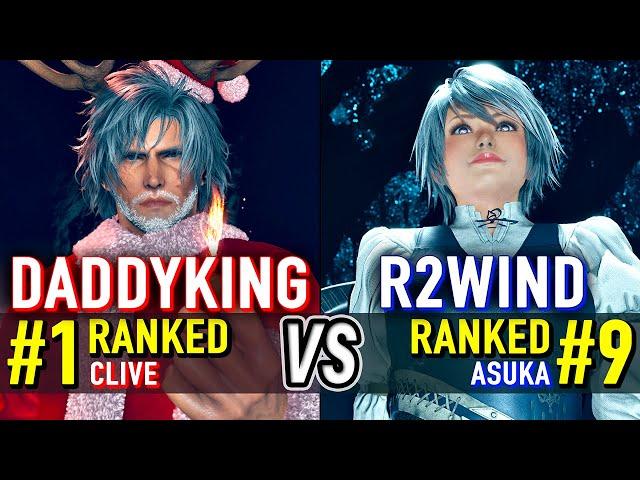 T8  DADDYKING (#1 Ranked Clive) vs R2WIND (#9 Ranked Asuka)  Tekken 8 High Level Gameplay