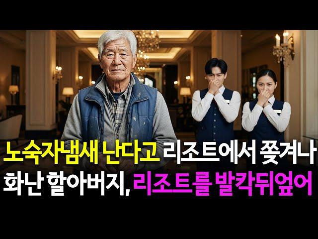 노숙자같다고 최고급 리조트 로비에서 쫓겨난 할아버지의 정체, 리조트를 발칵 뒤엎는데...