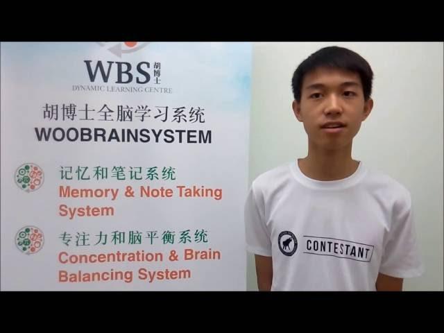 WOOBRAINSYSTEM student testimonial : Yip Zhong Jie