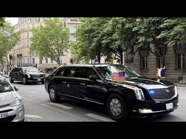 US President Joe Biden motorcade in Paris (june 2024) / Cortège de Joe Biden à Paris