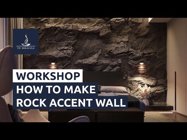 WORKSHOP: Rock made of concrete | Interior wall | DIY