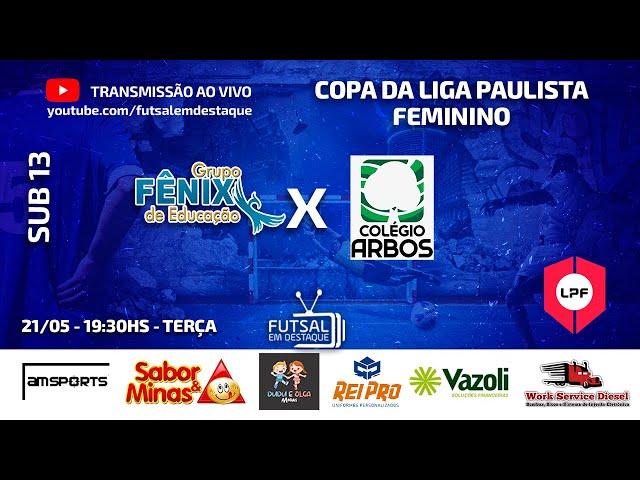 LIGA PAULISTA DE FUTSAL FEMININO - FENIX  X  ARBOS - SUB 13