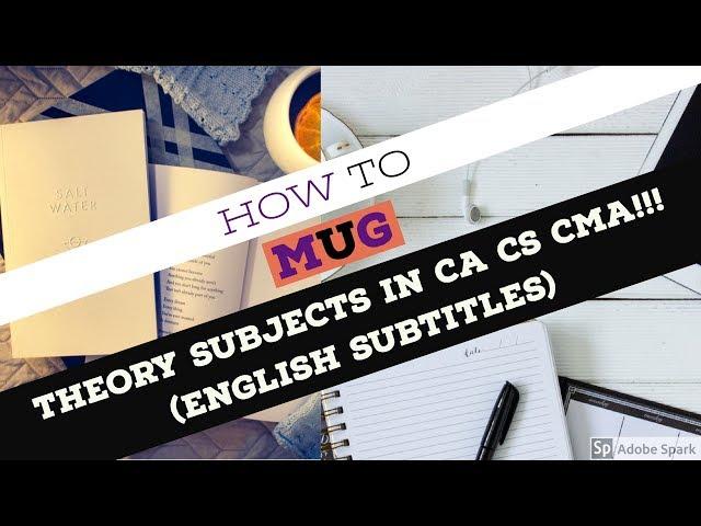 How to mug theory subjects in CA CS CMA(ENGLISH SUBTITLES!!!)