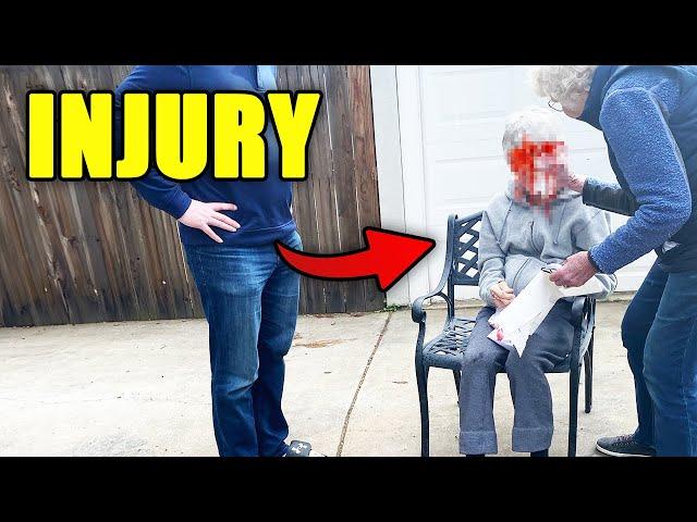 Elderly Lady Walks on My Jobsite and FALLS...