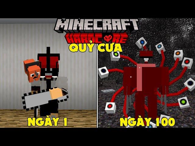 RAKYVN LÀM QUỶ CƯA SINH TỒN 100 NGÀY TRONG MINECRAFT CHAINSAW MAN SIÊU KHÓ !