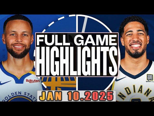 Golden State Warriors VS Indiana Pacers Full Game  Highlights Jan 10,2025 NBA Season 2024-25