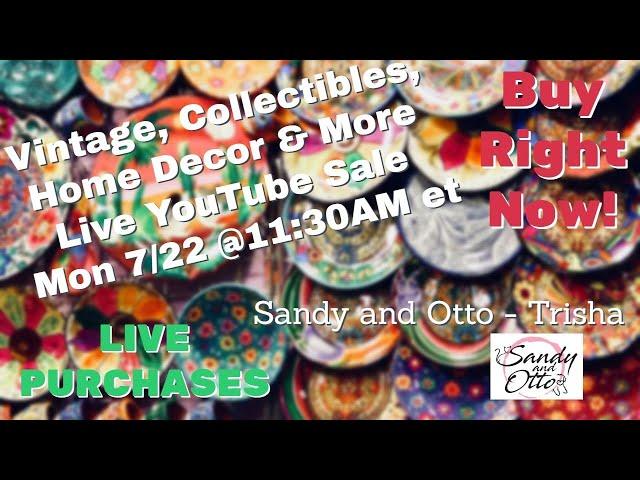 Curated Live Sale Incredible Deals on Unique Vintage Finds! | July 22 @6pm et (3pm pt)